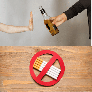 bajar consumo de alcohol y dejar de fumar
